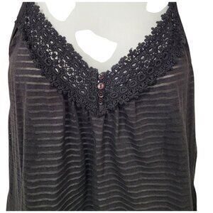 LEI Lace Trim Tank Top Stretch Junior M Fairy Grunge Y2K Elena Gilbert Spaghetti